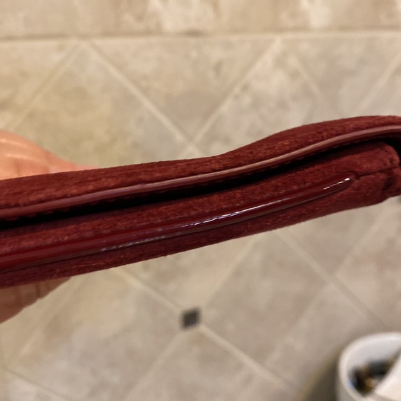 Talbots Suede clutch w/Gold Hardware - Picture 9 of 12